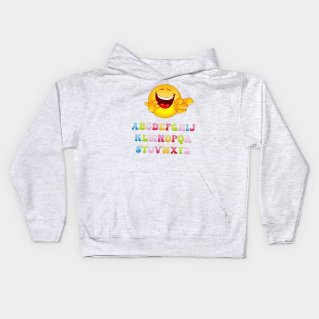 text and imoji art designs. Kids Hoodie by Dilhani